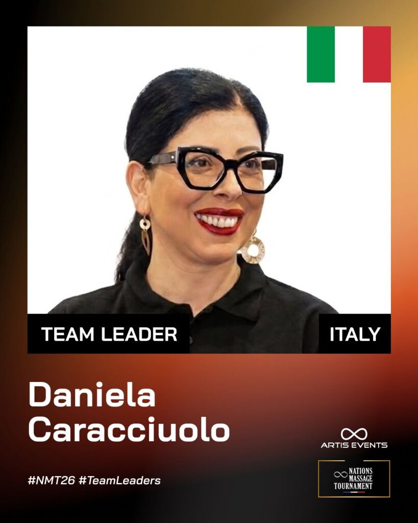 Daniela Caracciuolo, Team Leader Italy, Nations Massage Tournament 2026