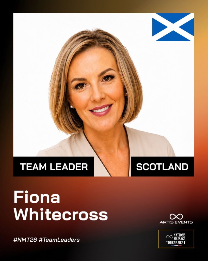 Fiona Whitecross, Team Leader Scotland, Nations Massage Tournament 2026
