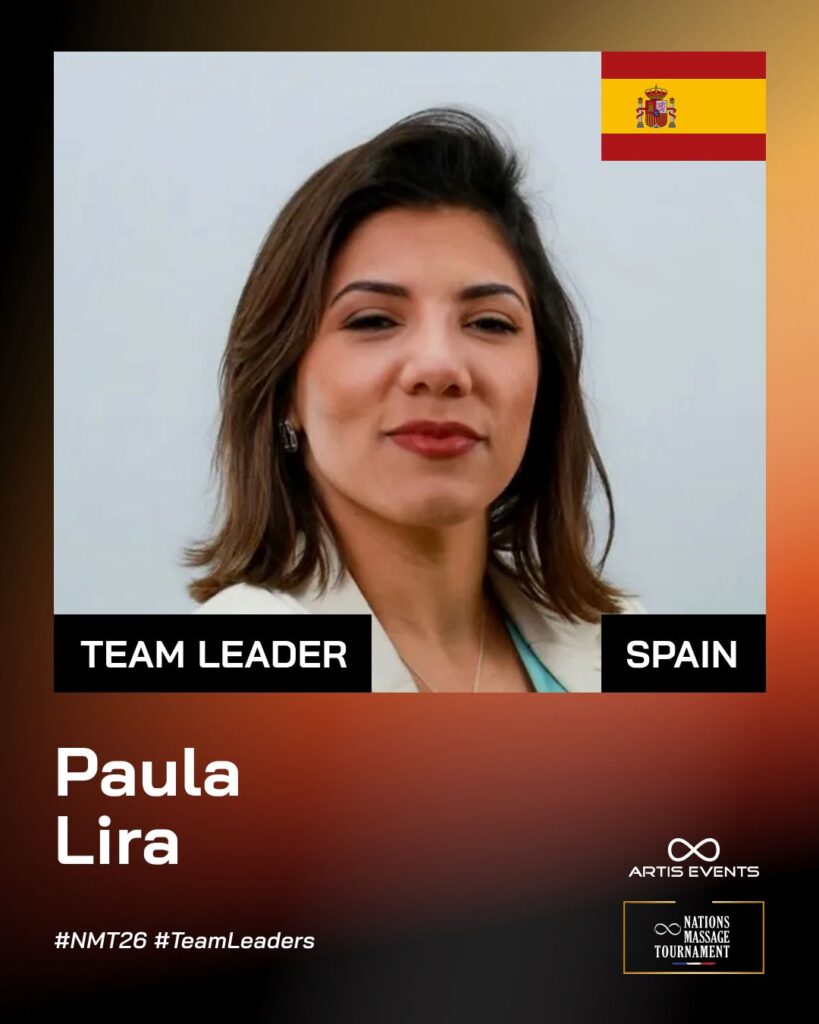 Paula Lira, Team Leader Spain, Nations Massage Tournament 2026